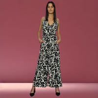 Women's Floral Print Jumpsuit with Side Pockets