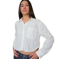 Women's Corduroy Jacket Long Sleeve Mini Button Down Shirt